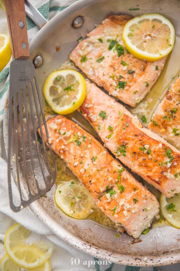 Lemon Garlic Salmon Whole Paleo Low Carb Keto Aprons