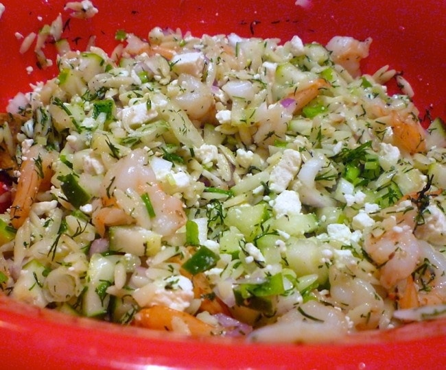 Shrimp & Feta Orzo with Dill // The Stylist Quo