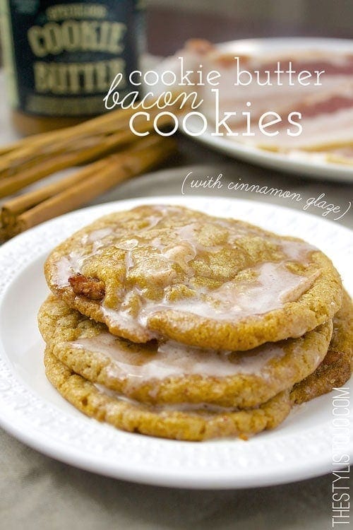 Bacon Cookie Butter Cookies with Cinnamon Glaze // The Stylist Quo