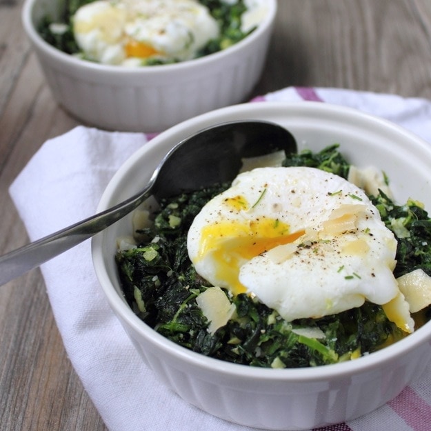 Italian Spinach with a Poached Egg // the Stylist Quo