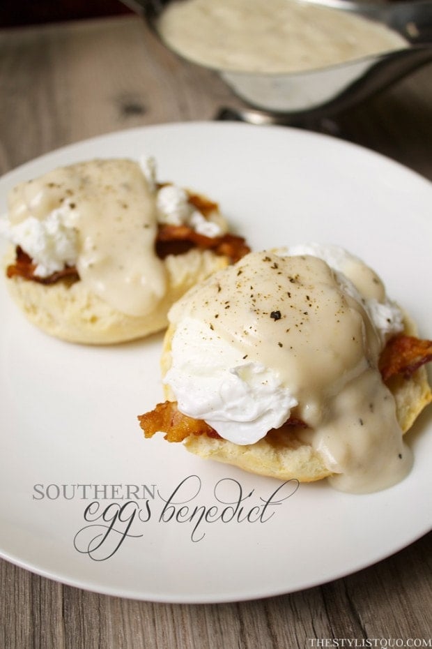 Southern Eggs Benedict With Biscuits Bacon And Gravy 40 Aprons 6744