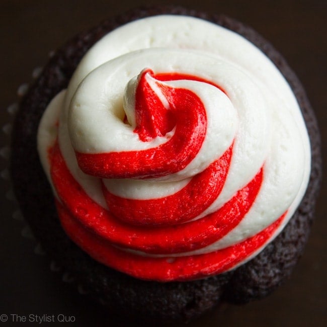 Chocolate Cupcakes with Peppermint Frosting