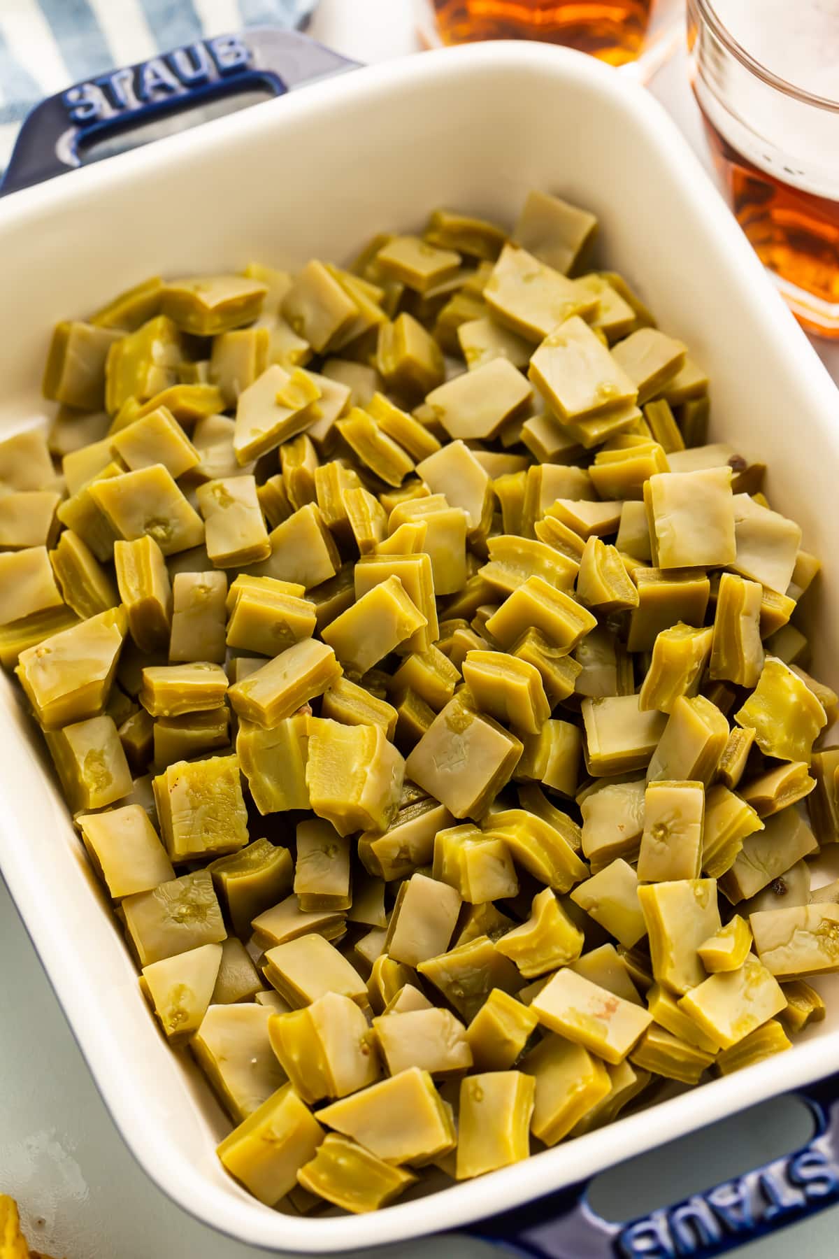 Tasty Tip Tuesday! Clean your cactus (nopales) by peeling around the edges  and scraping off spines and dark areas with a knife or vegetable peeler.  Use