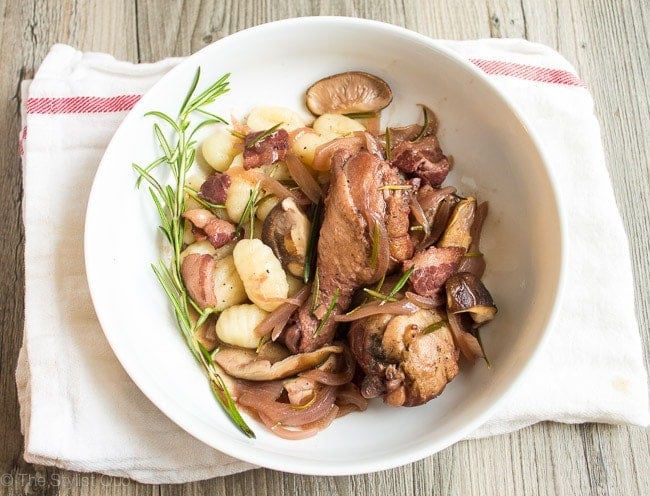 Red Wine-Braised Chicken with Rosemary and Mushrooms