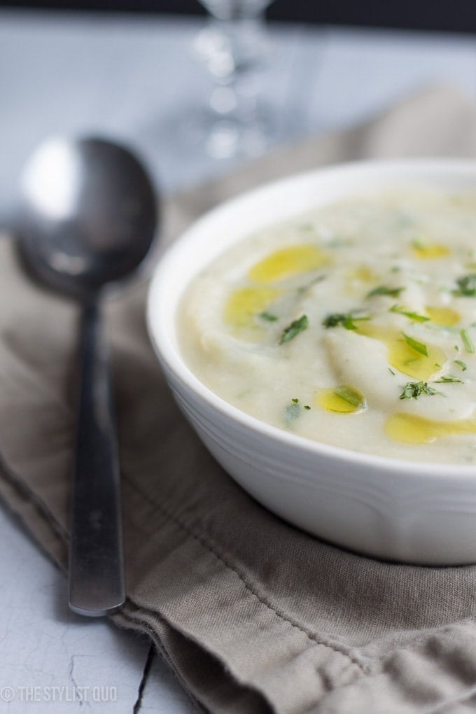 Mashed Potato Soup with Tarragon