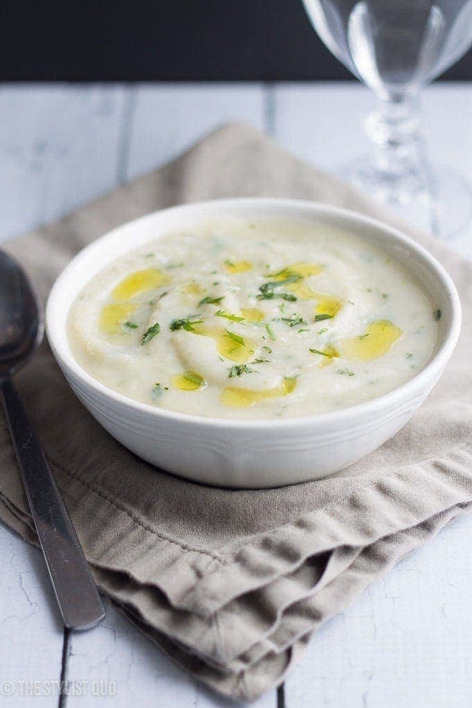 Mashed Potato Soup with Tarragon