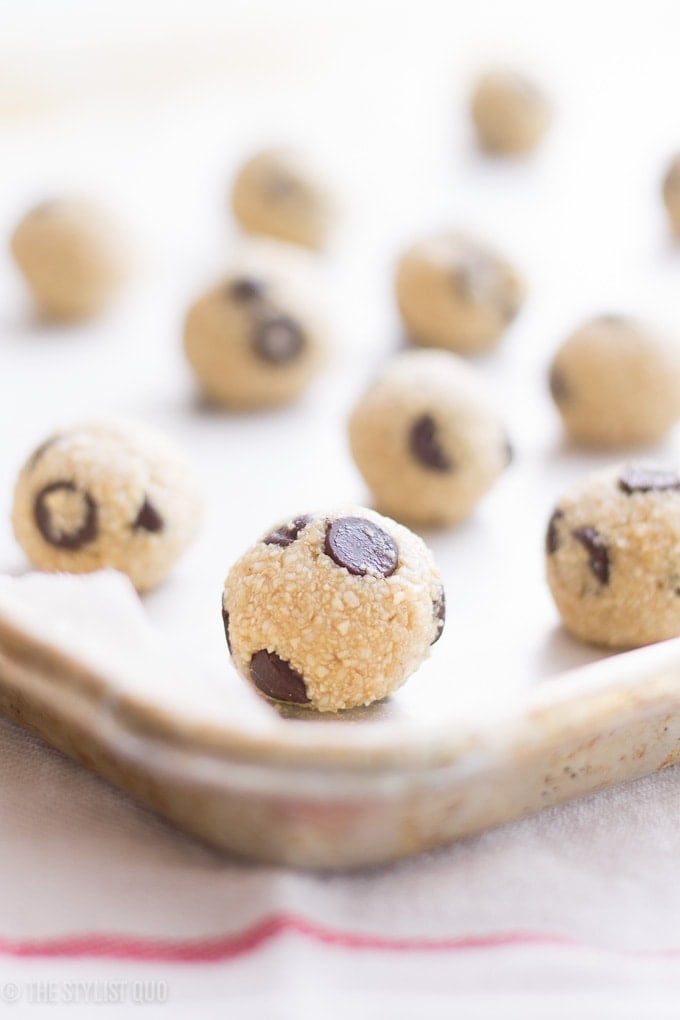 Raw Cookie Dough Balls // The Stylist Quo