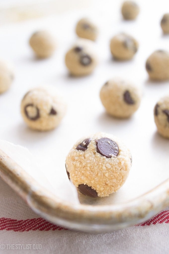 Raw Cookie Dough Balls // The Stylist Quo