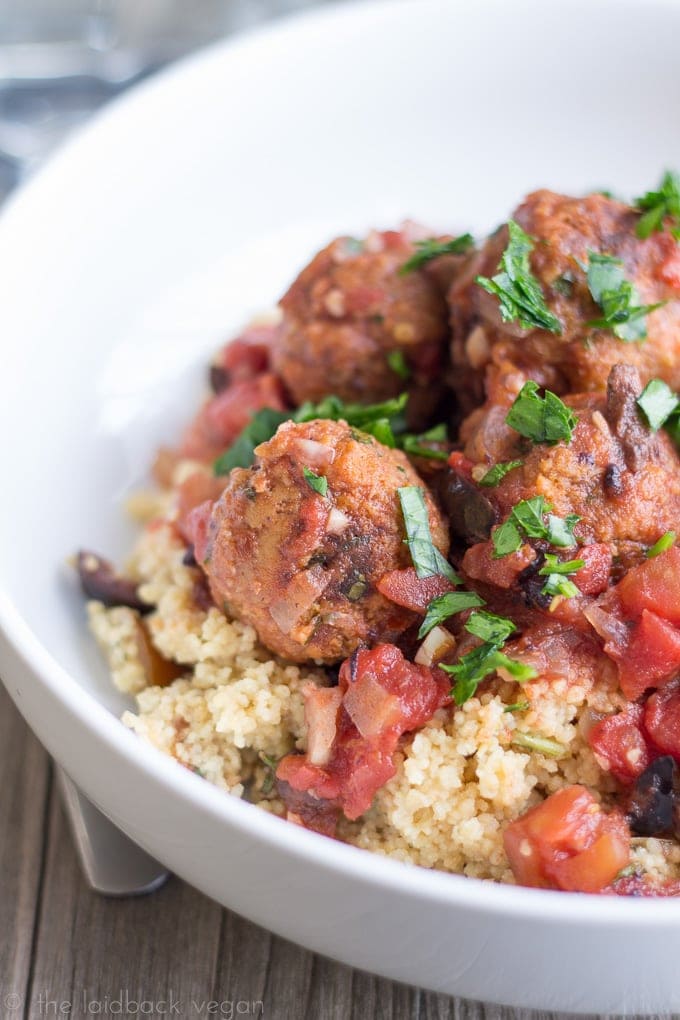 Vegan Moroccan Meatballs with Couscous // The Laidback Vegan