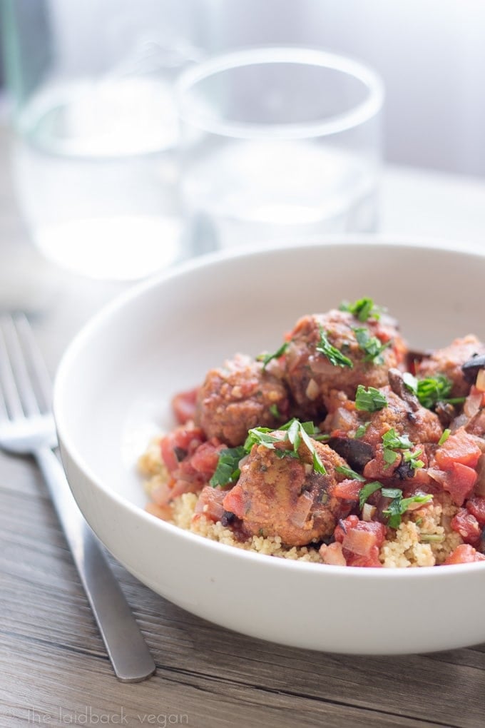 Vegan Moroccan Meatballs with Couscous // The Laidback Vegan