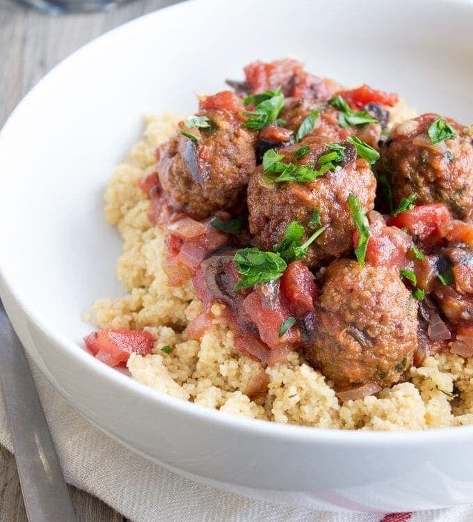 Moroccan Meatballs Over Couscous // The Stylist Quo