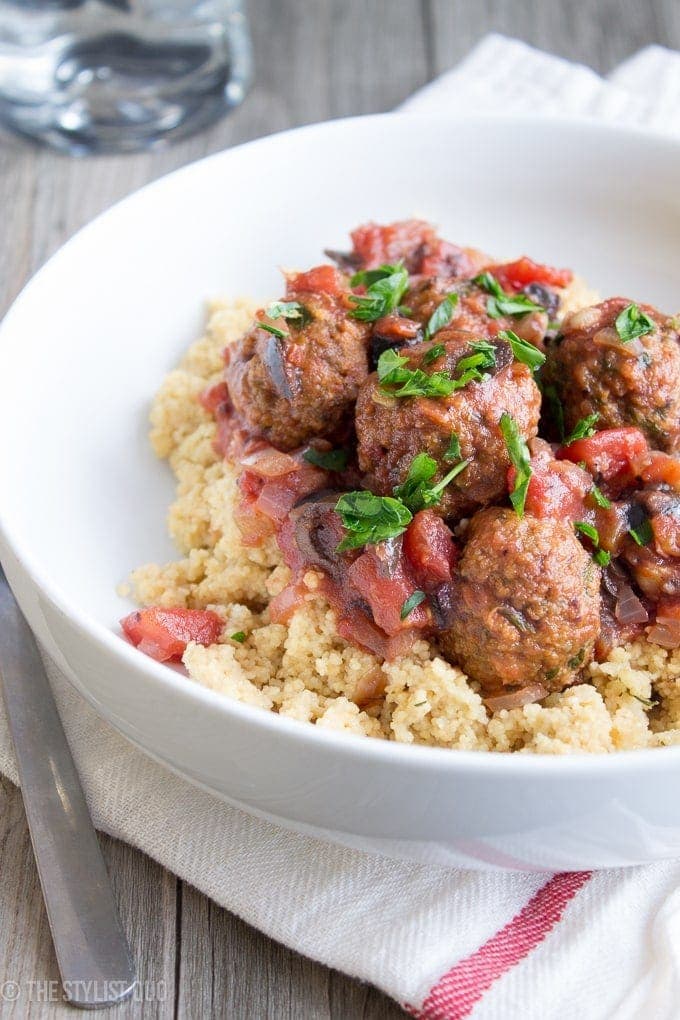 Moroccan Meatballs Over Couscous // The Stylist Quo