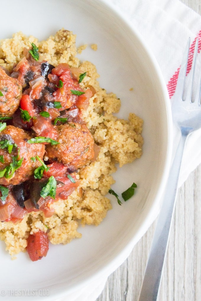 Moroccan Meatballs Over Couscous // The Stylist Quo