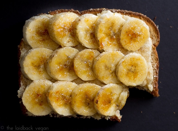Peanut Butter Banana Toast // The Laidback Vegan