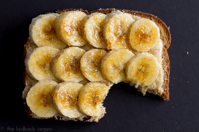 Peanut Butter Banana Toast // The Laidback Vegan