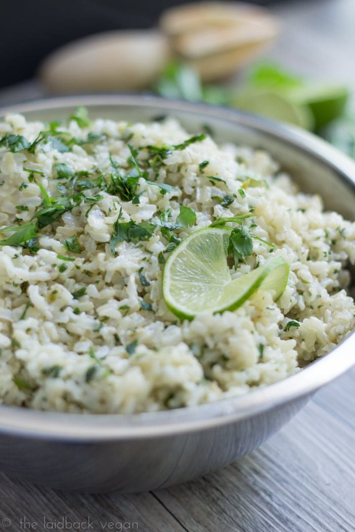 Cilantro Lime Brown Rice. Perfect, healthy side dish for the summer! 
