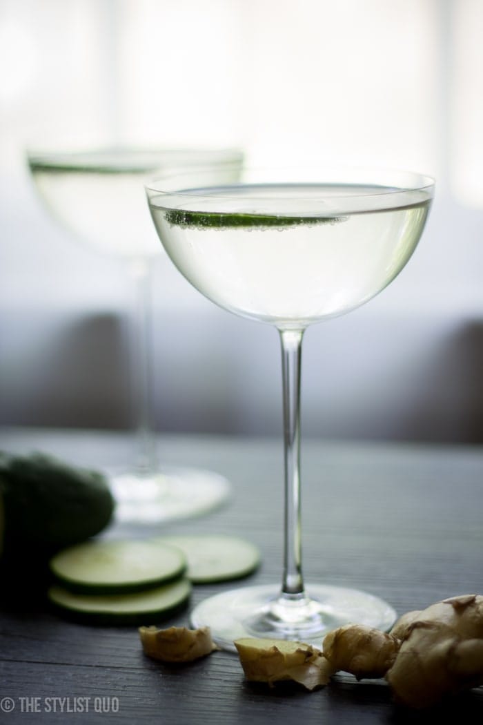 Cucumber Ginger Mocktail - the perfect non-alcoholic summer cocktail. Elegant and gourmet, you won't miss the booze!