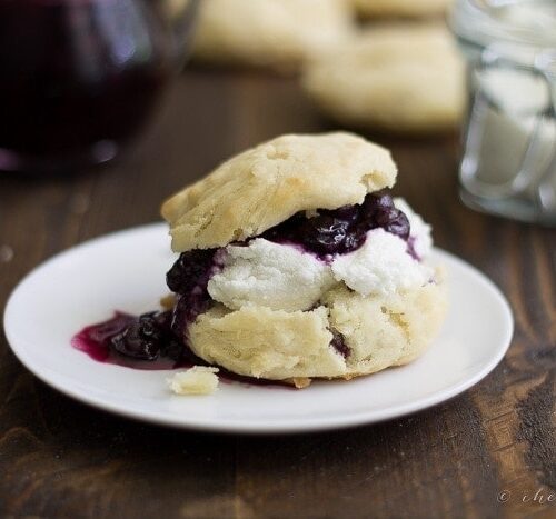 Biscuits with Goat Cheese and Blueberry Compote. Elegant yet homey, these are just unbelievable.
