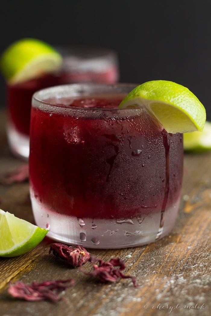 Hibiscus Tea (Agua de Jamaica) - Tart, a bit fruity, so refreshing, and packed full of antioxidants (more than pomegranate juice!) and electrolytes.. pretty amazing, right?!