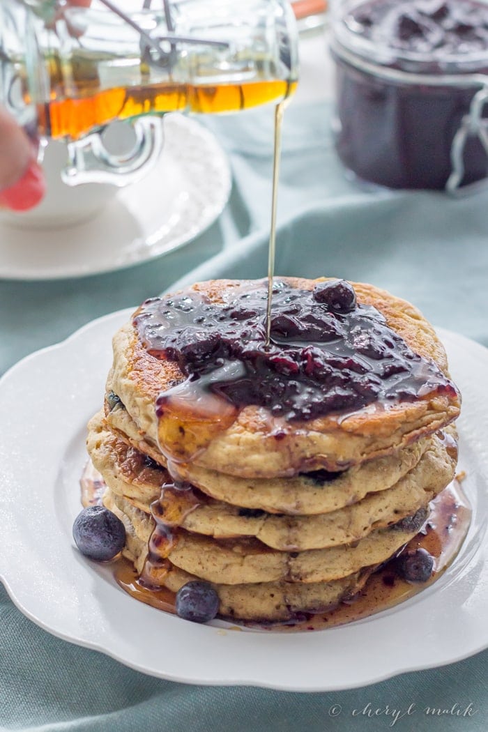 Blueberry Oatmeal Pancakes (Vegan, Gluten Free). Perfect, perfect, perfect