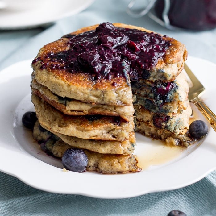 Gluten-Free Vegan Blueberry Pancakes