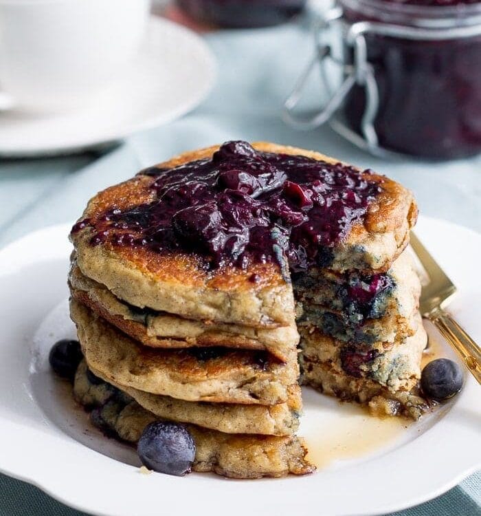 Blueberry Oatmeal Pancakes (Vegan, Gluten Free). Perfect, perfect, perfect
