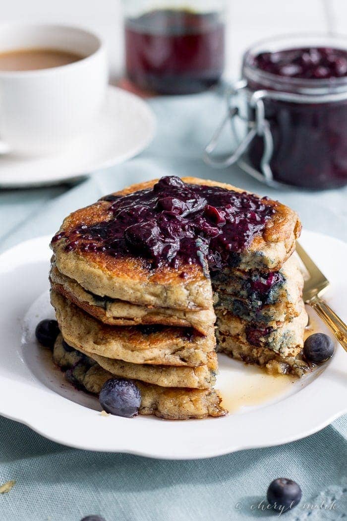 Blueberry Oatmeal Pancakes (Vegan, Gluten Free). Perfect, perfect, perfect
