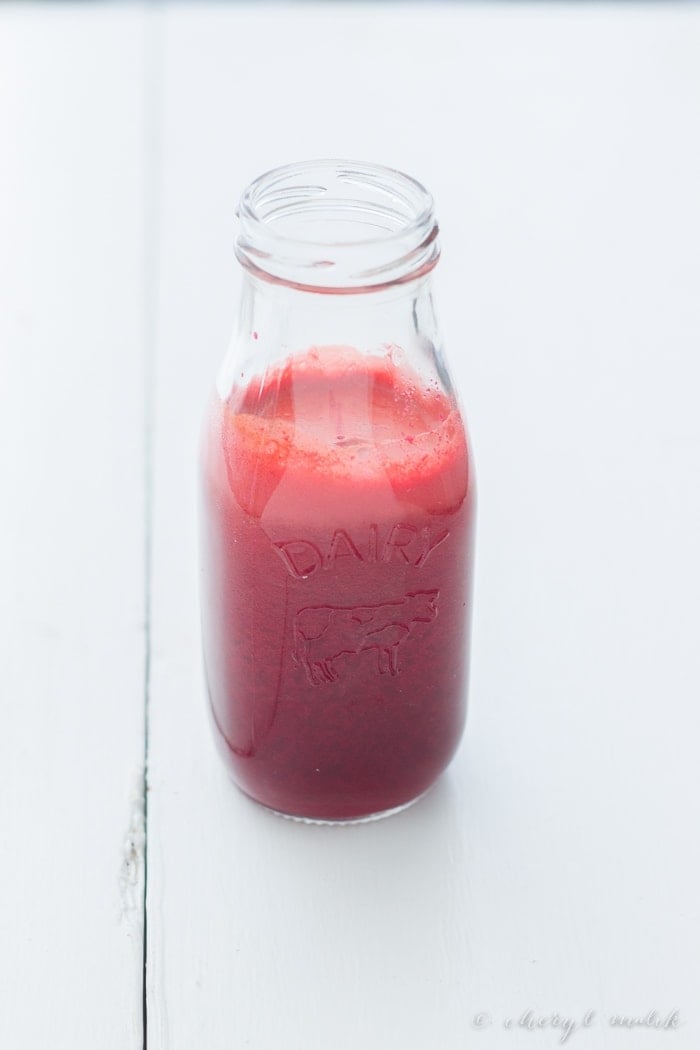 Summer Wellness Juice. Beet, carrot, ginger, turmeric, and lime for a refreshing superpower summer juice