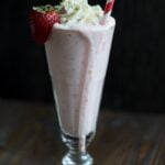 Strawberry Cheesecake Milkshake (Vegan) with Tofutti! Perfectly rich and so easy to make, mmmmm