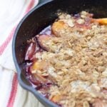 Stone Fruit Skillet Crumble for Two. Vegan, Gluten Free, and No Refined Sugars!