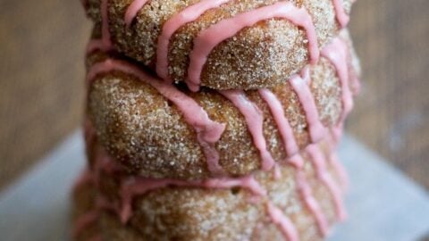 Baked Apple Cider Donuts with Pomegranate Glaze (Vegan) - 40 Aprons