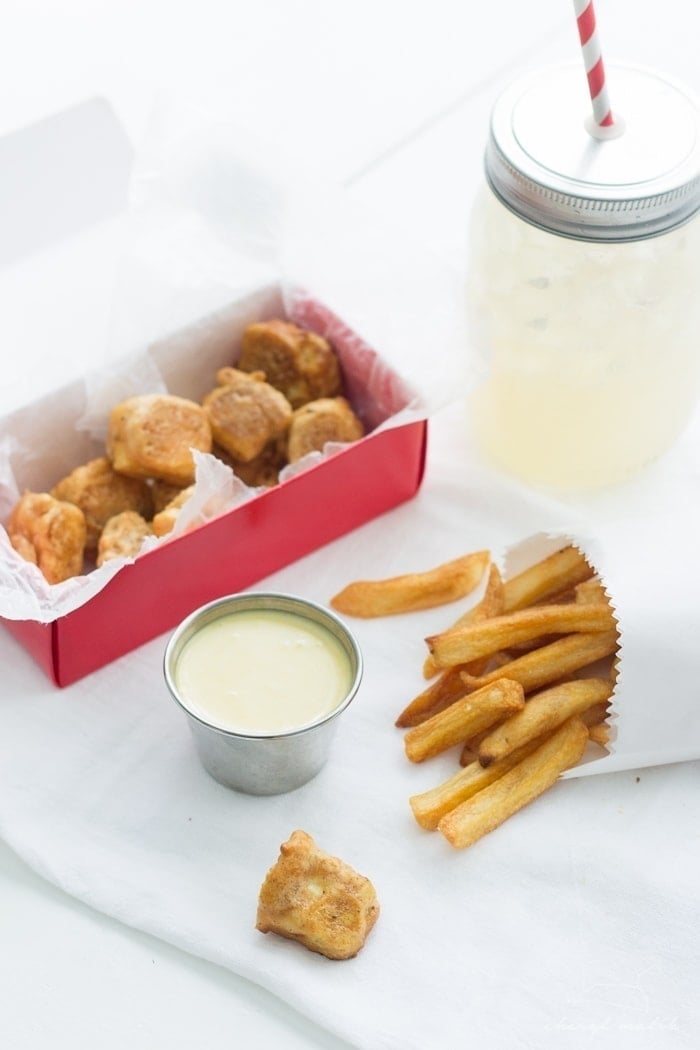 Chickfila Tofu Nuggets. Vegan and judgment-free, these little bites taste so close to the "real thing"!