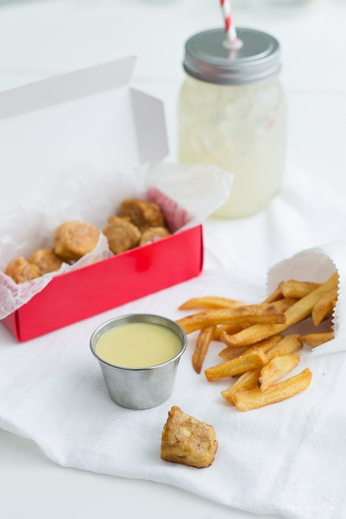 Chickfila Tofu Nuggets. Vegan and judgment-free, these little bites taste so close to the "real thing"!