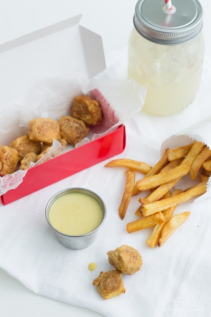 Chick-fil-A Tofu Nuggets with Vegan “Honey” Mustard Sauce