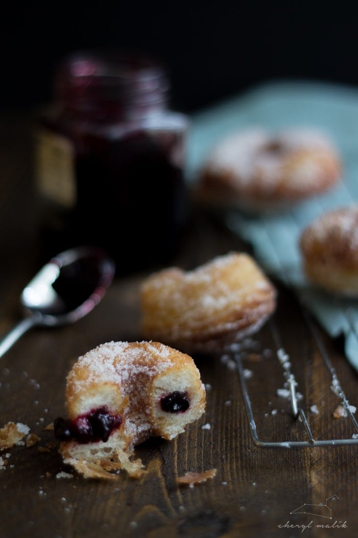 Vegan raspberry-filled cronut. JUST as good as it sounds.