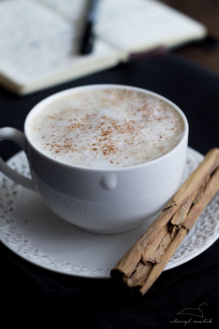 Vegan Pumpkin Spice Latte. Dairy free and refined sugar free and so much cheaper than Starbucks. BOOM.