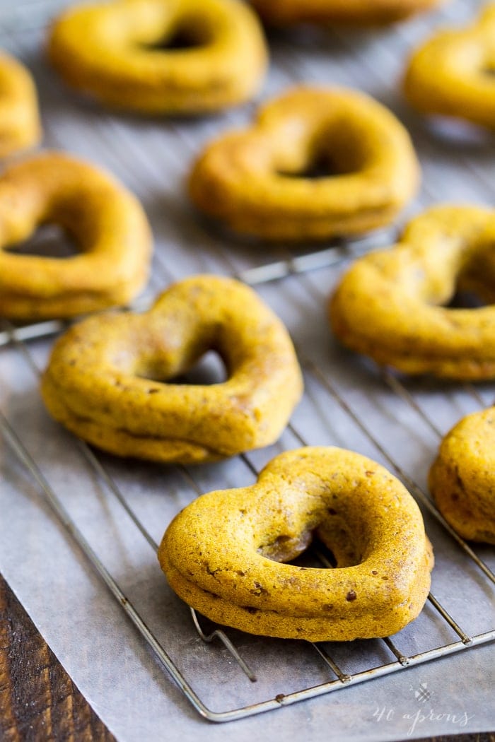 Vegan pumpkin donuts with salted caramel glaze. Epic!