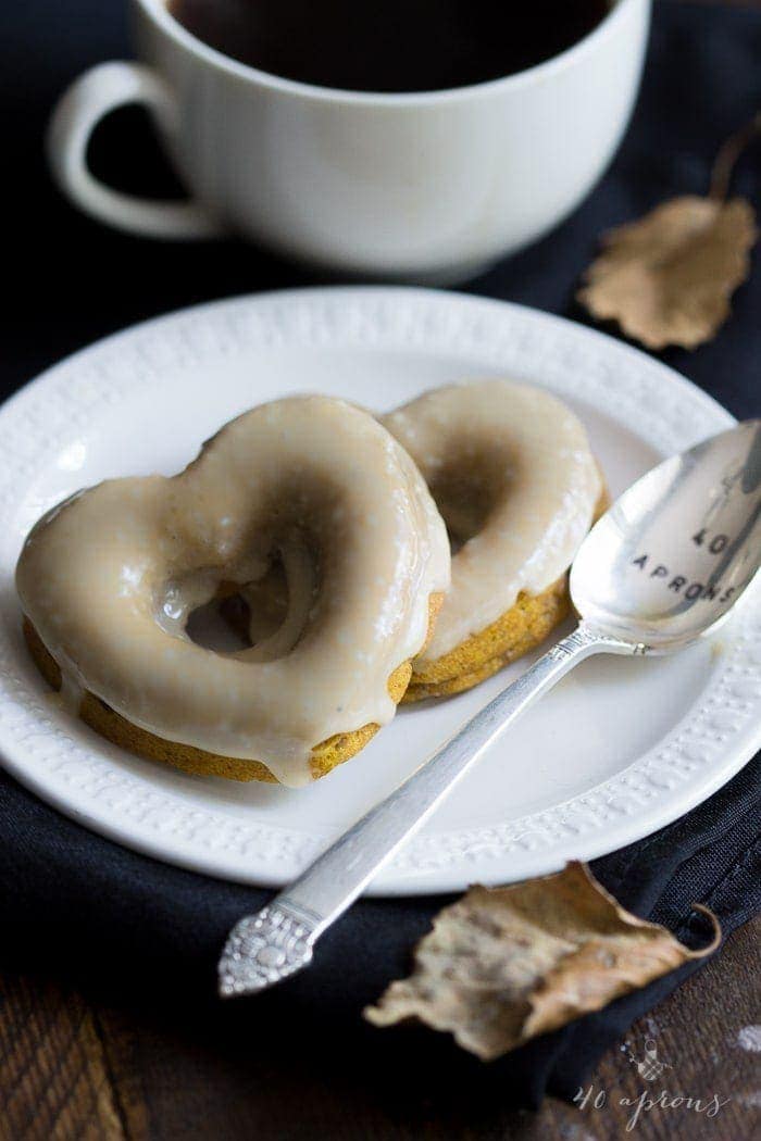 Vegan Pumpkin Donuts with Salted Caramel Glaze