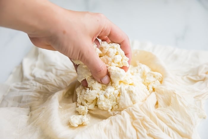 Tossing curds with salt