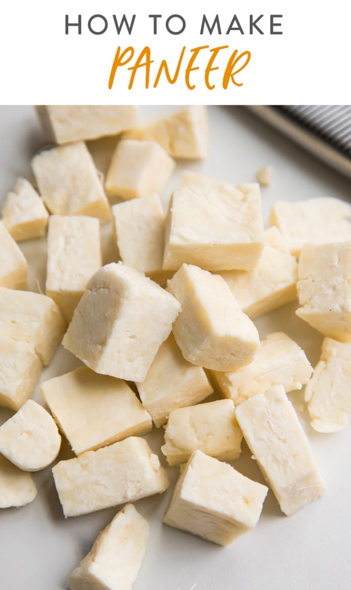How to make paneer (Indian cheese) Pinterest image