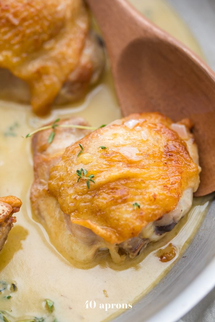 Perfect Pan Seared Chicken Thighs With Pan Sauce 40 Aprons