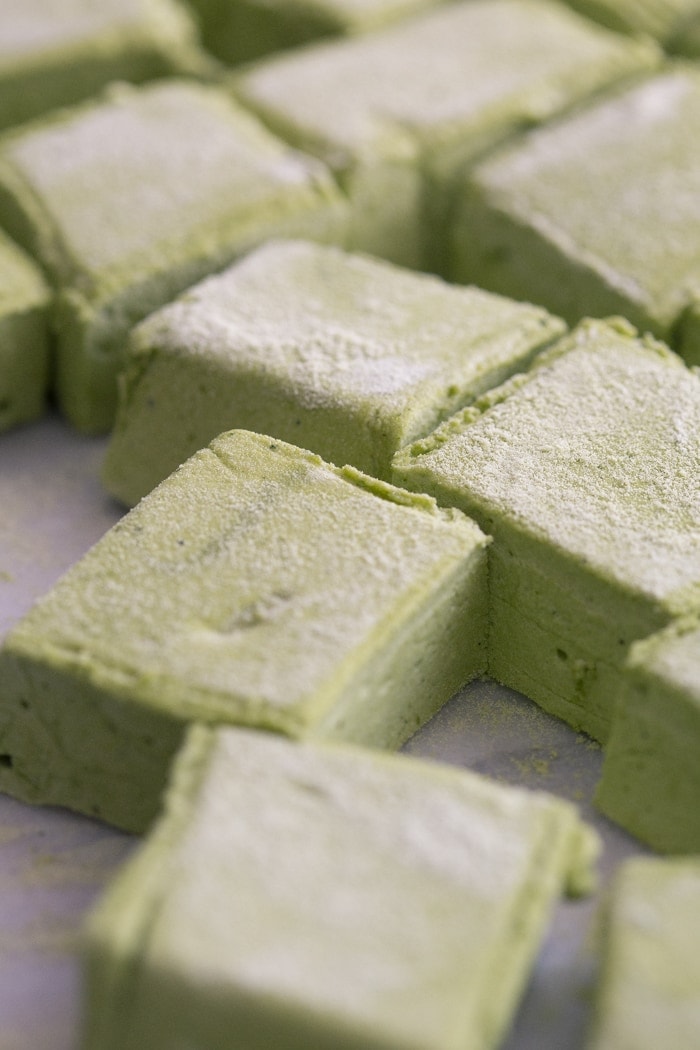 Matcha Marshmallows. Soft and pillowy, sweet and earthy. You need these... because I said so. /// 40 Aprons