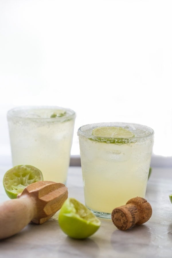 Champagne Margarita - the perfect margarita topped with a bit of bubbly. Oh. So. Good. // 40 Aprons