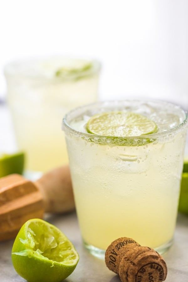 Champagne Margarita - the perfect margarita topped with a bit of bubbly. Oh. So. Good. // 40 Aprons