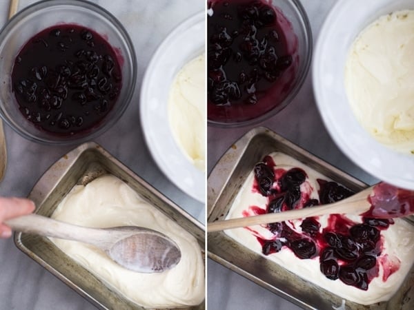 Goat cheese & roasted cherry ice cream - Jeni's recipe. The best ice cream I've ever, ever tasted. /// 40 Aprons