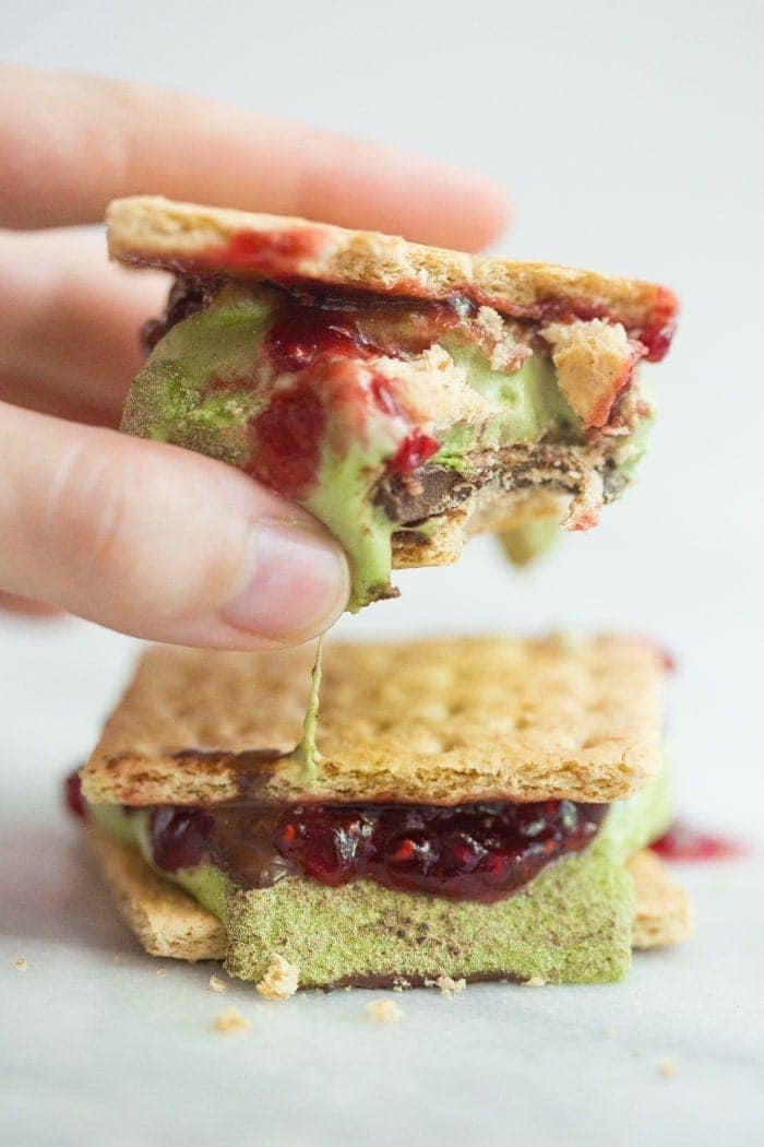 Matcha Raspberry S’mores