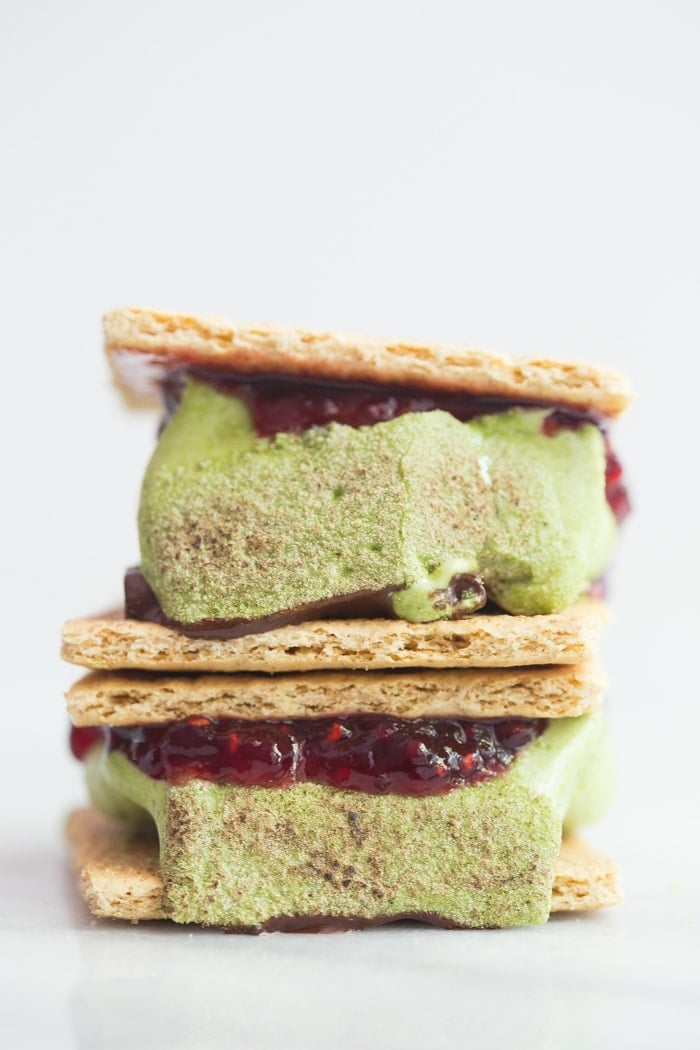 Matcha raspberry dark chocolate smores! Yes.. just as epic as they sound. /// 40 Aprons