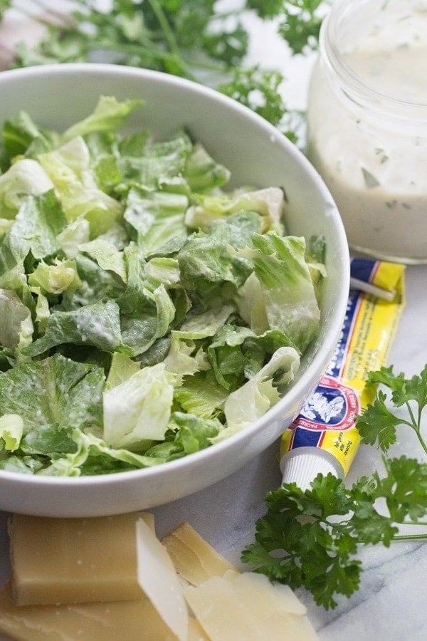 Garlicky Parmesan Herb Dressing