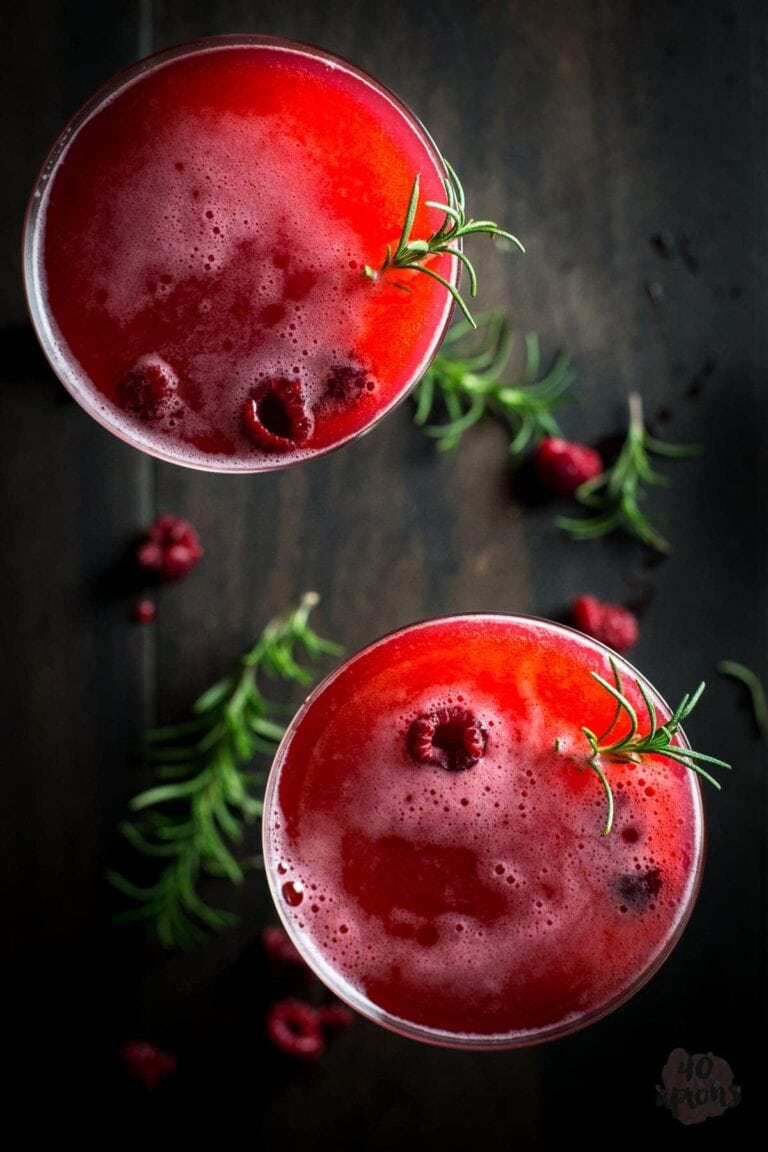 Rosemary Raspberry Vodka Fizz