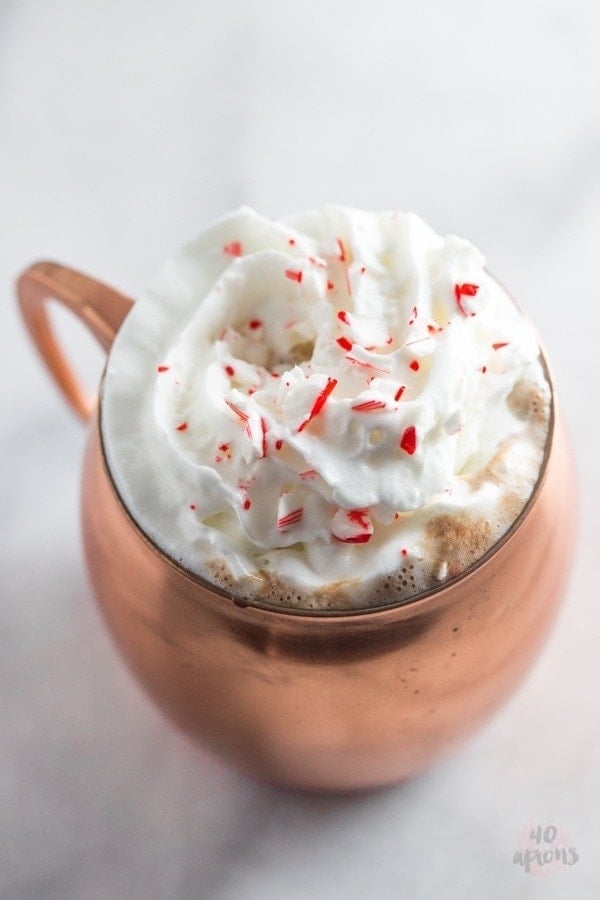 Spiked Peppermint Hot Chocolate